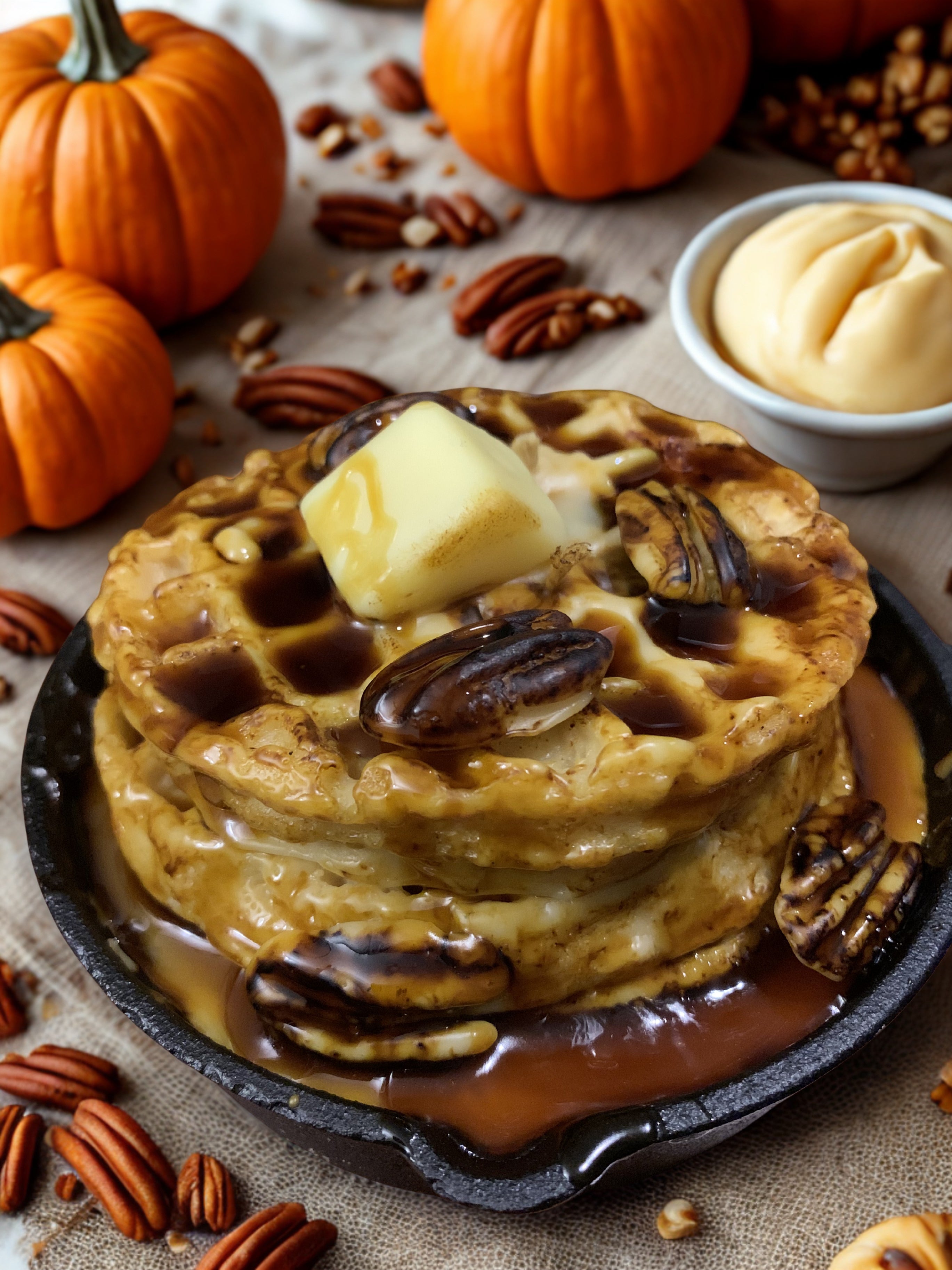 Pumpkin Pecan Waffles