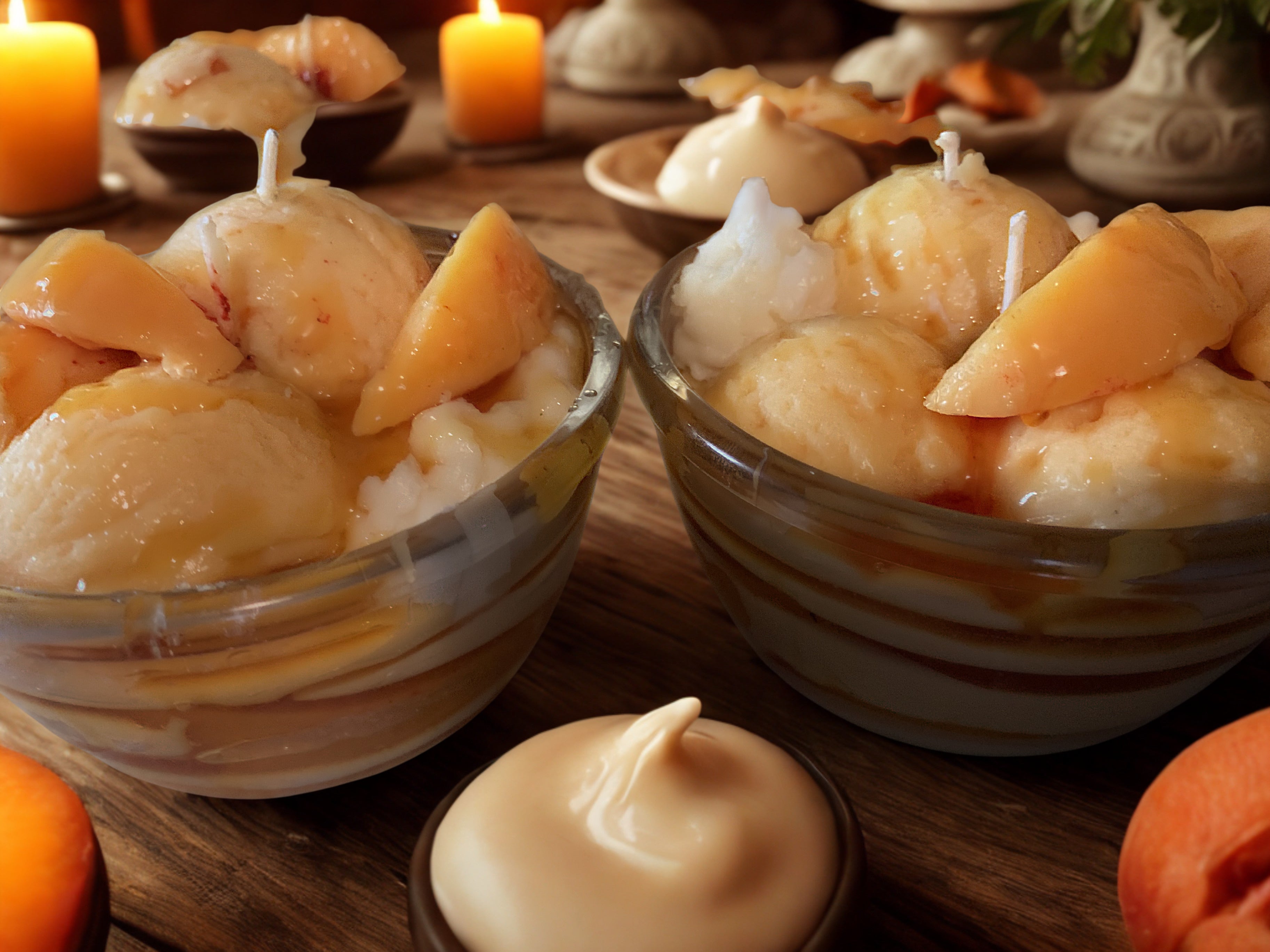 Peaches and cream ice cream